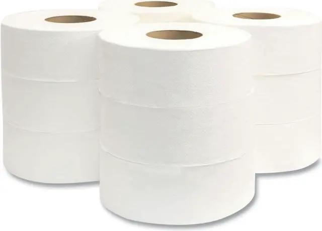 Alt view image 3 of 5 - Morcon Jumbo Bath Tissue, Septic Safe, 2-Ply, White, 3.3" x 700 ft, 12 Rolls/Carton MOR29