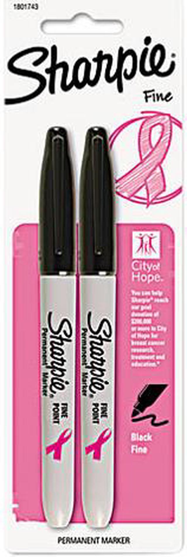 Sharpie Fine Point Permanent Markers Black 2Pack