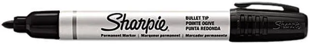 Main image of Sharpie Pro Permanent Marker Chisel, Bullet Marker Point Style - Black Ink - 1 Each