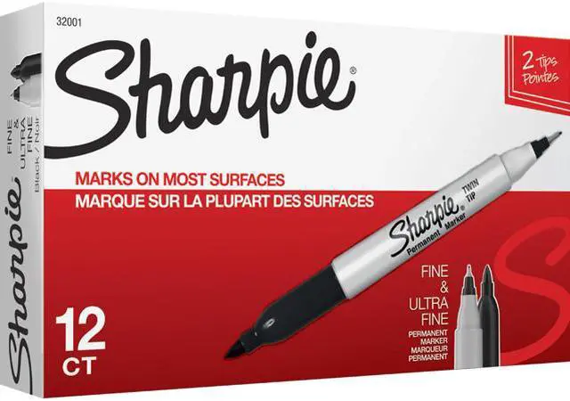 Main image of Sharpie 32001BX Twin Tip Markers - Black
