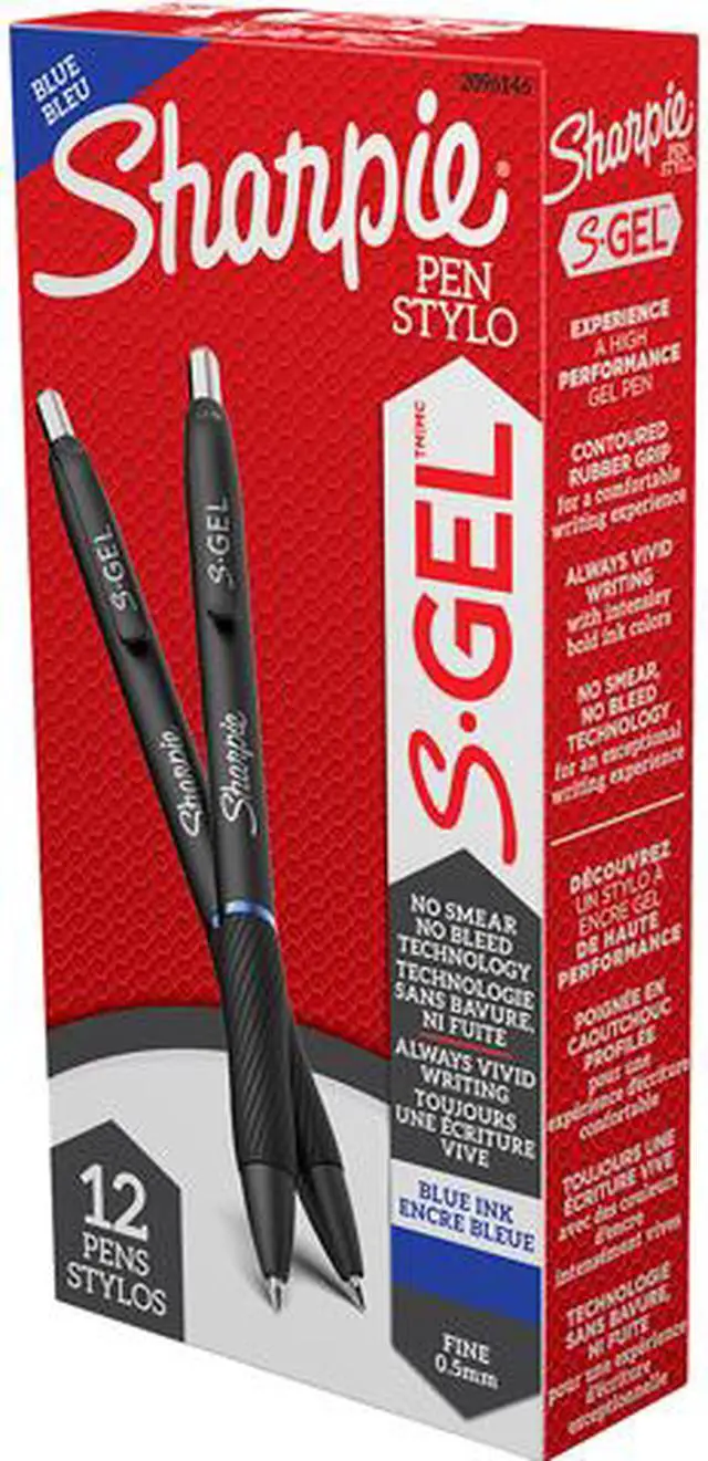 Main image of Sanford 2096146 S Gel Pen, Fine 0.5 Mm, Blue Ink, Black Barrel