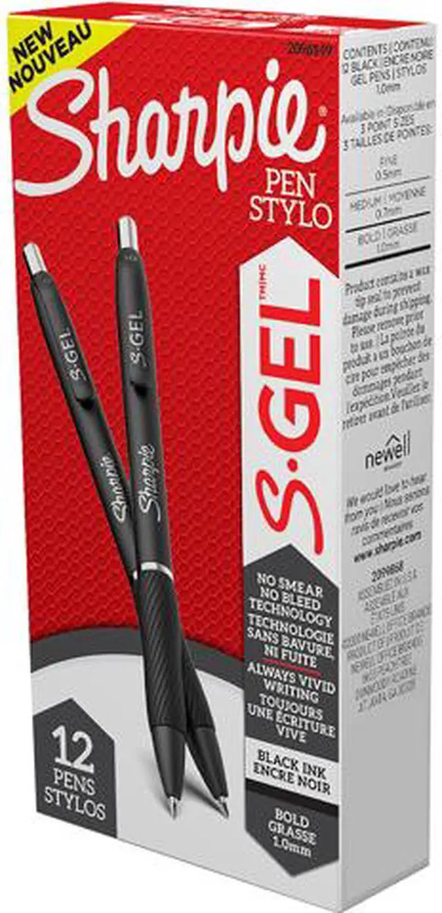 Main image of Sanford 2096149 S Gel Pen, Bold 1 mm, Black Ink, Black Barrel