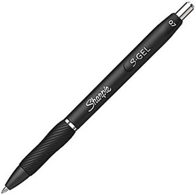 Main image of Sanford 2096193 Sharpie S-Gel Retractable Gel Pen, Medium 0.7 mm, Black Ink, Black Barrel, 36/Pack
