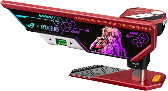 Alt view image 5 of 6 - ASUS ROG Herculx EVA-02 Edition Graphics Card Holder (Tool-free design, Included spirit level, Solid zinc alloy, 72-128mm, Aura Sync, XH01/EVA// )