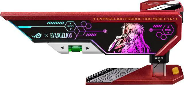 Alt view image 6 of 6 - ASUS ROG Herculx EVA-02 Edition Graphics Card Holder (Tool-free design, Included spirit level, Solid zinc alloy, 72-128mm, Aura Sync, XH01/EVA// )