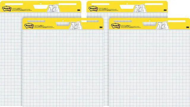 Main image of Post-it 560 VAD 4PK Self-Stick Easel Pads, 25 x 30, White, 30 Sheets, 4/Carton