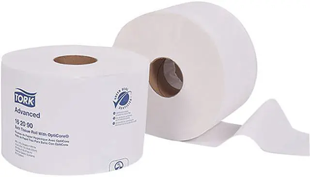 Main image of Tork 162090 Advanced Bath Tissue Roll with OptiCore, Septic Safe, 2-Ply, White, 865 Sheets / Roll, 36 / Carton