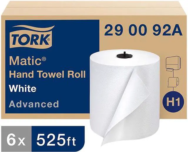 Main image of Tork 290092A Advanced Matic Hand Towel Roll, 2-Ply, 7.7" x 9.8", White, 643 / Roll, 6 Roll / Carton