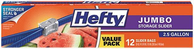 Hefty Slider Jumbo Food Storage Bags - 2.5 Gallon Size, 9 Boxes of