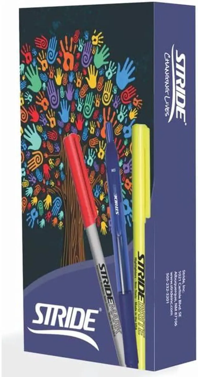 Alt view image 3 of 3 - Stride 52002 StrideRio Gel Pen, Retractable, Medium 0.7 mm, Blue Ink, Translucent Blue Barrel, 12/Box