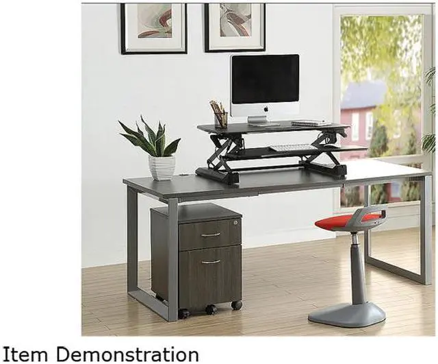 Alt view image 4 of 4 - Lorell LLR99553 V2 Adjustable Desk Riser - Black