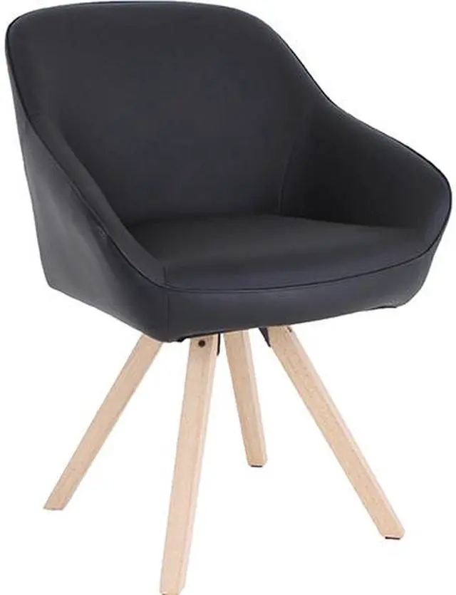 Main image of Lorell 68564 Natural Wood Legs Modern Guest Chair