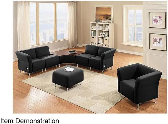 Alt view image 3 of 3 - Lorell 86916 Fuze Modular Series Square Lounge Chair
