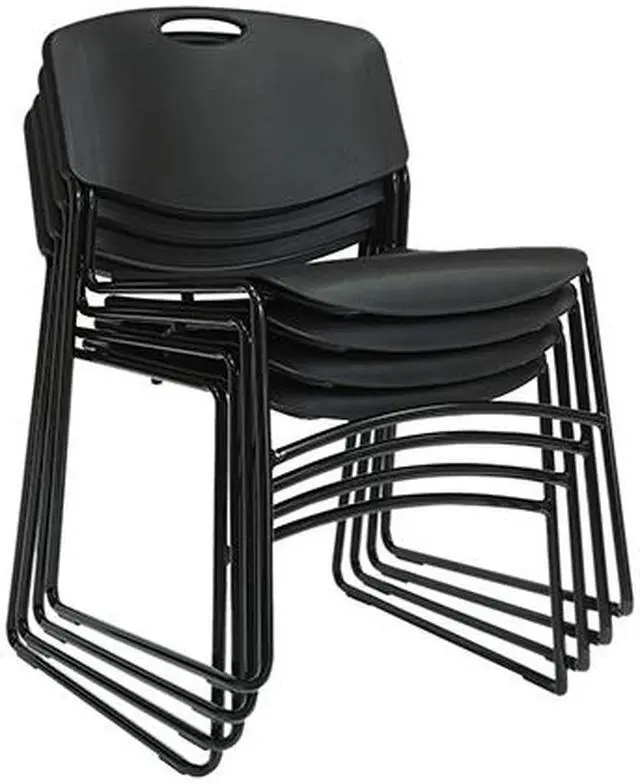 Alt view image 2 of 2 - Lorell 62528 Heavy-Duty Bistro Stack Chairs