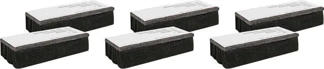 Alt view image 2 of 2 - Lorell Chalkboard Eraser - Black - Felt - 6/Bundle 1BD