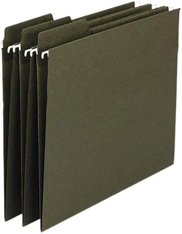 Main image of Smead 64037 Standard Green 100% Recycled FasTab Hanging Folder - 8.50" Width x 11" Length Sheet Size - 1/3 Tab Cut - 20 / Box, 1 Box