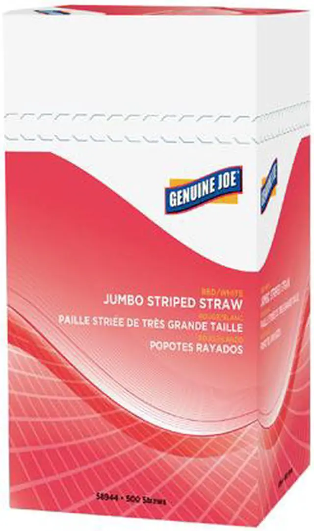 Alt view image 2 of 2 - Genuine Joe 58944CT Jumbo Striped Straws