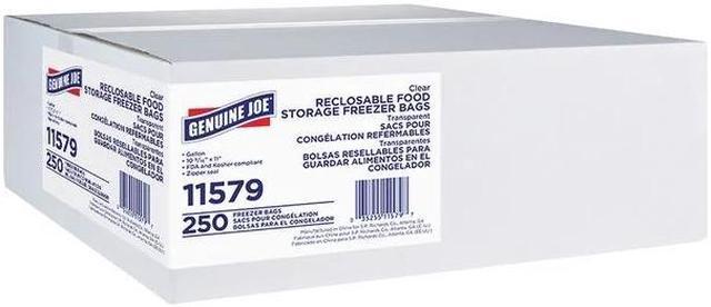 Genuine Joe Freezer Storage Bags - 1 gal Capacity - 2.70 mil (69 Micron) Thickness - Zipper Closure - Clear - 6/Carton - 250 Per Box - Beef, Poultry, Vegetables, Seafood, Food Genuine Joe Freezer Storage Bags - 1 gal Capacity - 2.70 mil (69 Micron) Thickness - Zipper Closure - Clear - 6/Carton - 250 Per Box - Beef, Poultry, Vegetables, Seafood, Food
