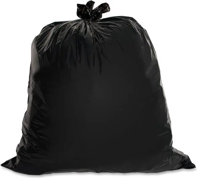 Alt view image 2 of 2 - Genuine Joe 01535PL Heavy-Duty Trash Can Liners, Low Density, 39" x 56", 60 gal, 1.5 mil, Black, 4800/Pallet