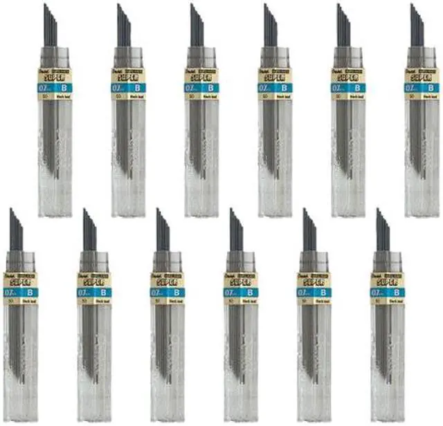 Alt view image 2 of 2 - Pentel 50BBX Super Hi-Polymer Leads - 0.70 mm Medium Point - B - Black - 144 / Box