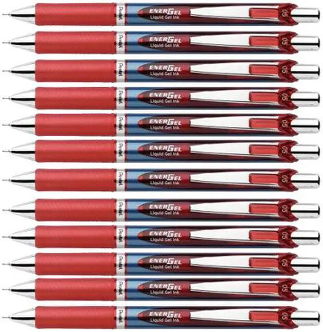 Alt view image 2 of 2 - Pentel BLN75BBX EnerGel Needle Tip Liquid Gel Ink Pens, 0.5mm, Red, 12/Pack