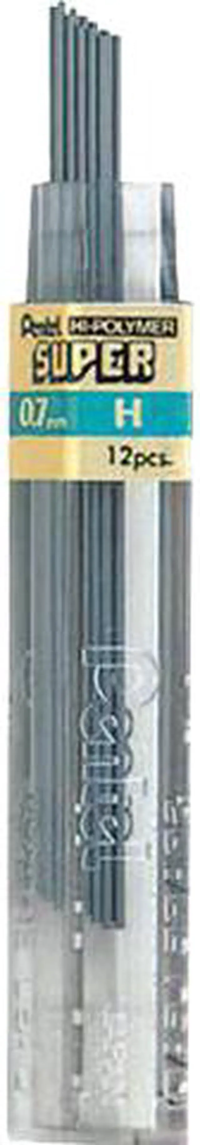 Main image of Pentel 50HBX Super Hi-Polymer Leads, 0.7mm, H, Black, 144/Pack