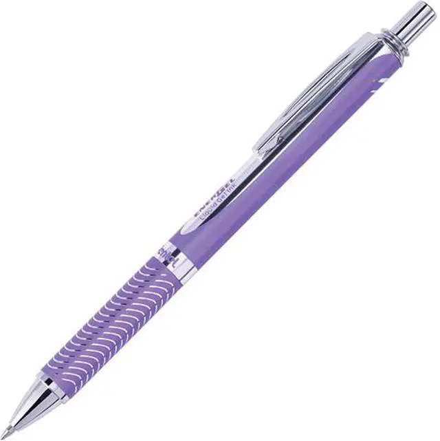 Main image of Pentel BL407VA EnerGel Alloy Retractable Gel Pen - 0.7mm Pen Point Size - Refillable - Violet Metal Barrel - 1 Each