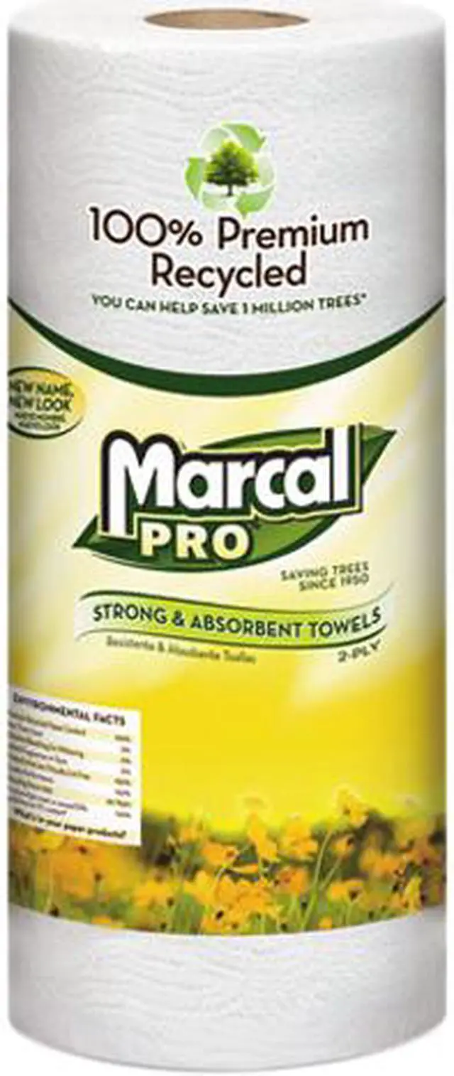 Main image of MarcalPro MAC 610 100% Premium Recycled Perforated Towels, 11.00" x 9.00", White, 70 / Roll