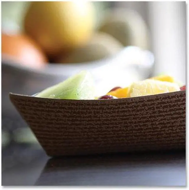 Alt view image 2 of 3 - Southern Champion Tray Hearthstone Food Trays - 2 lb Capacity - 4.5 x 2.63 x 1.5 - Brown/White - Paper - 1,000/Carton SCH0564