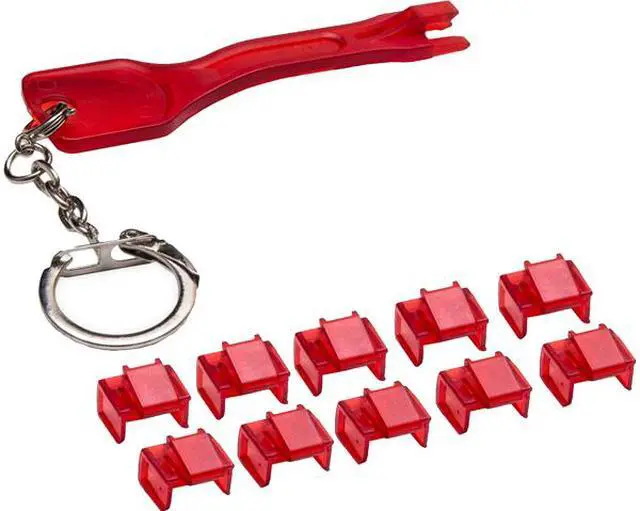 Alt view image 4 of 7 - Syba SY-ACC24053 Locking RJ45 Port Dust Blocker with Removal Keys Tool