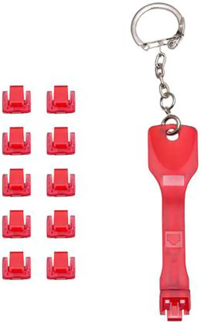 Alt view image 5 of 7 - Syba SY-ACC24053 Locking RJ45 Port Dust Blocker with Removal Keys Tool