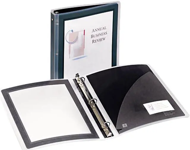 Main image of Avery Flexi-View Binder w/Round Rings 11 x 8 1/2 1 1/2" Cap Black 17637