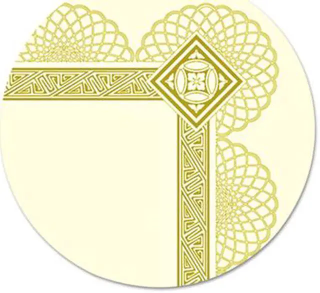 Alt view image 2 of 3 - Southworth CTP2V Premium Certificates, Ivory, Spiro Gold Foil Border, 66 lb,  8.5 x 11, 15/Pack