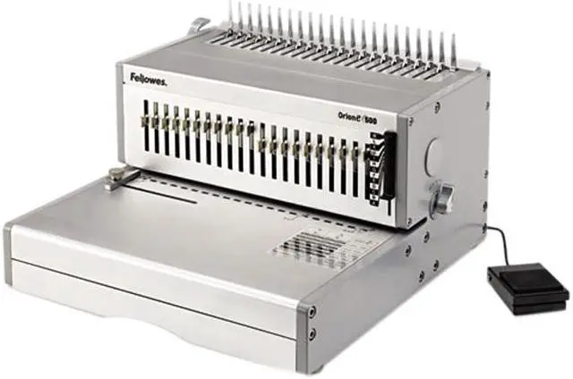 Main image of 5643201 Fellowes Orion E 500 Electric Comb Binding Machine, 500 Shts, 15-3/4 x 19-3/4 x 9-3/4, GY