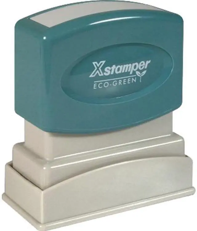 Main image of Xstamper 2030 RECEIVED Title Stamp - .50" Impression Width x 1.62" Impression Length - 100000 Impression(s) - Red, Blue - Polymer - Recycled - 1 Each
