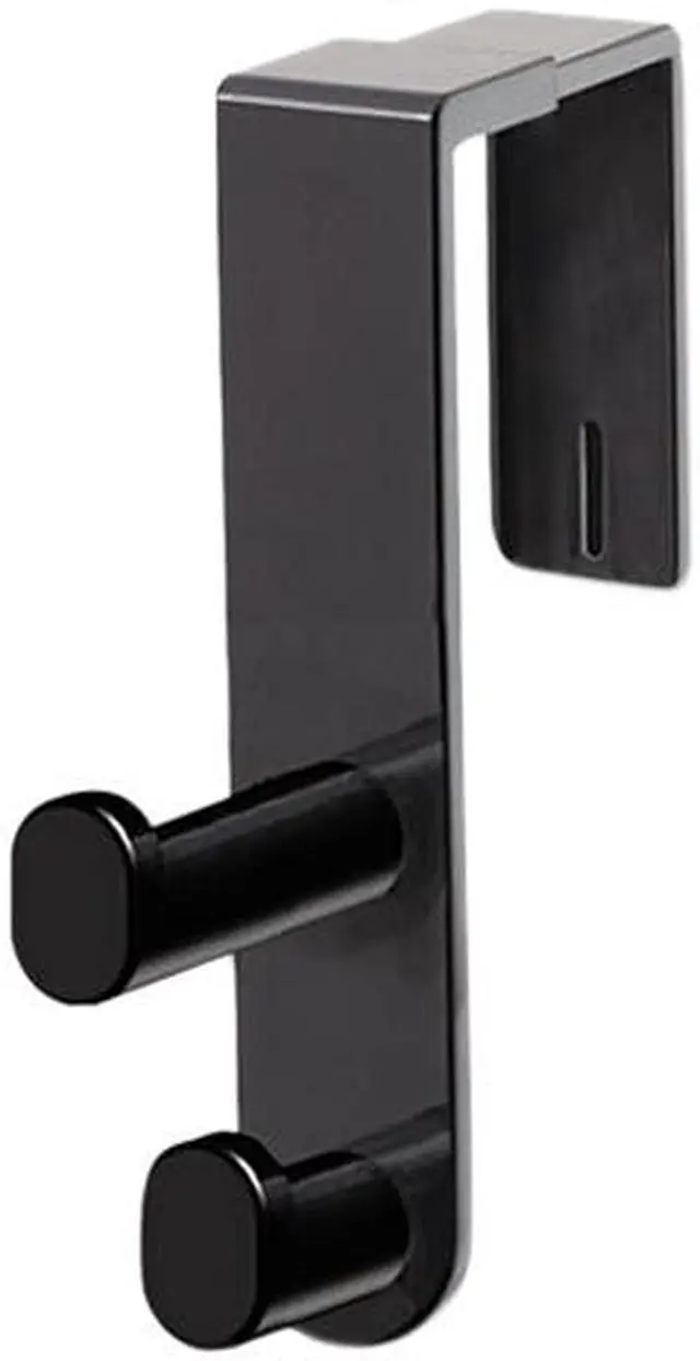 Main image of Safco 4225BL Plastic Coat Hook, 2 Hook, 1-3/4 x 6-1/2 x 7-3/4, Black