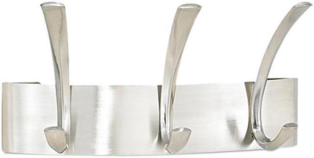Main image of Safco 4204SL Metal Coat Racks, Silver. Steel, Wall Rack, Three Hooks