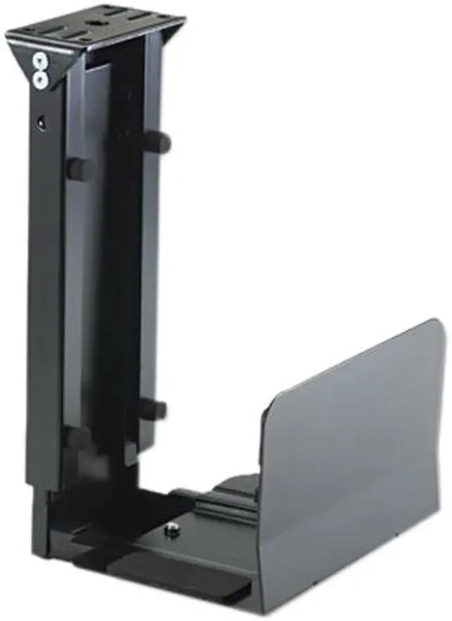 Main image of Safco 2176 Ergo-Comfort Fixed-Mount Under Desk CPU Holder, 7w x 9-1/2d x 14h, Black