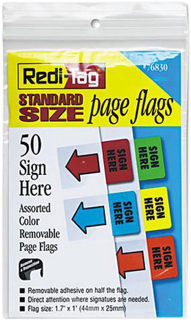 Removable Page Flags, Green/Yellow/Red/Blue/Orange, 10/Color, 50/Pack Removable Page Flags, Green/Yellow/Red/Blue/Orange, 10/Color, 50/Pack