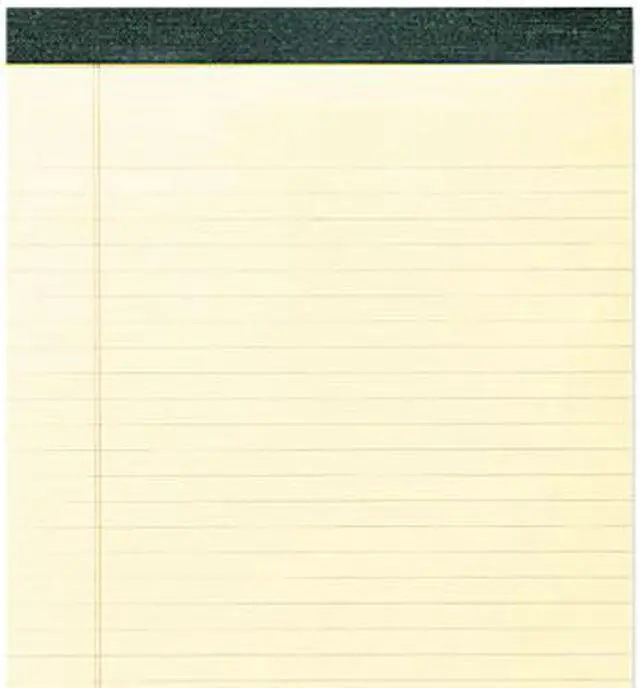 Main image of Roaring Spring 74712 Recycled Legal Pad, 8 1/2 x 11 3/4 Pad, 8 1/2 x 11 Sheets, 40/Pad, Canary, Dozen
