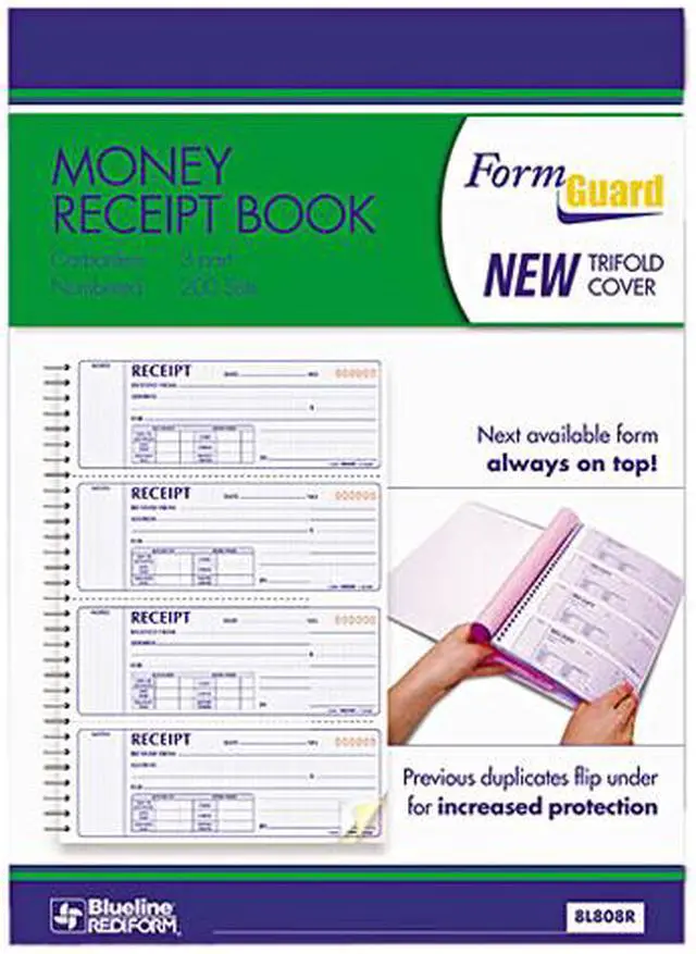 Main image of Rediform 8L808R Money Receipt Book, 2-3/4 x 7, Carbonless Triplicate, 100 Sets