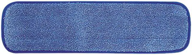 Main image of Rubbermaid Commercial Q41000BLU Microfiber Wet Room Pad, Split Nylon/Polyester Blend, 18", 6/Carton, BE