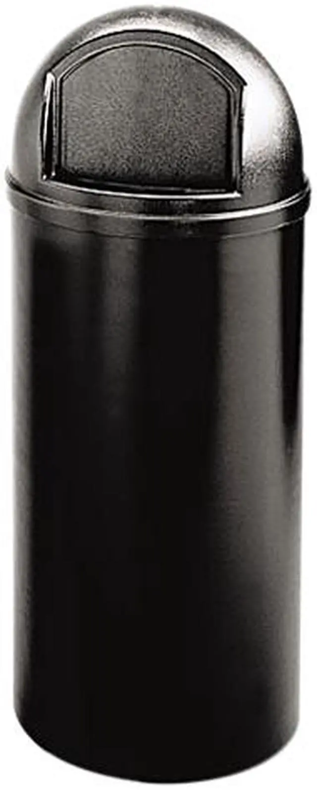 Main image of Rubbermaid Commercial 816088BK Marshal Classic Container, Round, Polyethylene, 15 gal, Black