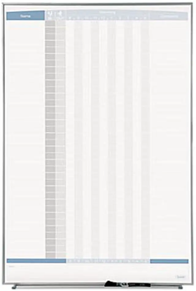 Main image of Quartet 33705 Vertical Matrix Employee Tracking Board, 34" x 23", Aluminum Frame