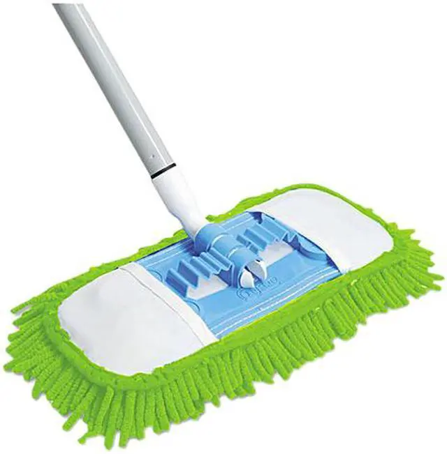 Main image of Quickie 060 Microfiber Dust Mop, 48" Steel Handle, Green, Each