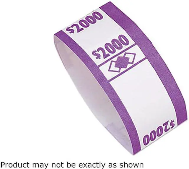Alt view image 2 of 2 - PM Company 55032 Color-Coded Kraft Currency Straps, 20 Bill, 2000, Self-Adhesive, 1000/Pack
