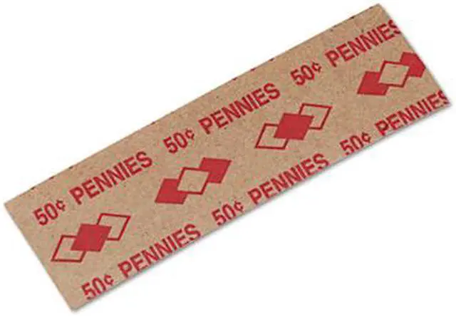 Alt view image 2 of 2 - PM Company 53001 Tubular Coin Wrappers, Pennies, 50, Pop-Open Wrappers, 1000/Pack