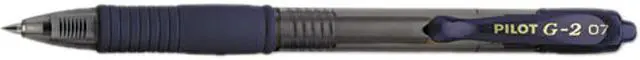 Main image of Pilot 31187 G2 Roller Ball Retractable Gel Pen, Navy Ink, Fine, Dozen