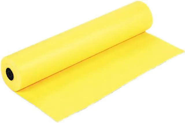 Main image of Pacon 63080 Rainbow Duo-Finish Colored Kraft Paper, 35 lbs., 36" x 1000 ft, Canary Yellow