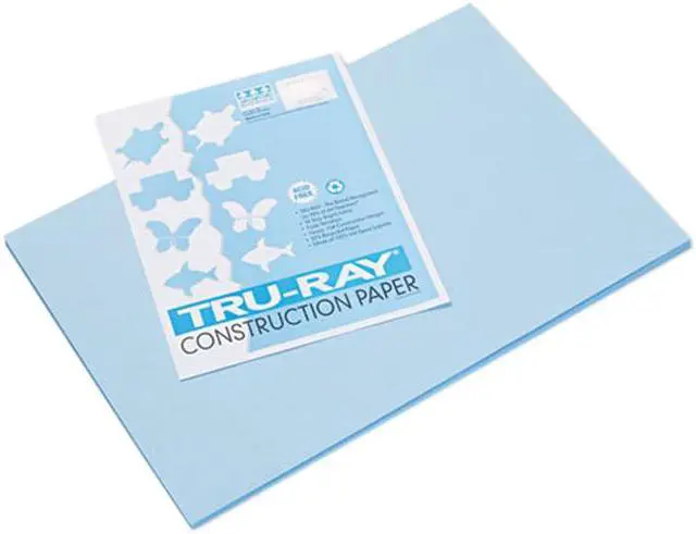 Main image of Pacon 103048 Tru-Ray Construction Paper, 76 lbs., 12 x 18, Sky Blue, 50 Sheets/Pack